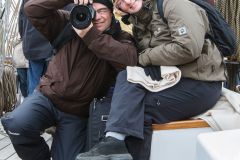 Anja und Frank Preiß gemeinsam auf einem Segelschiff